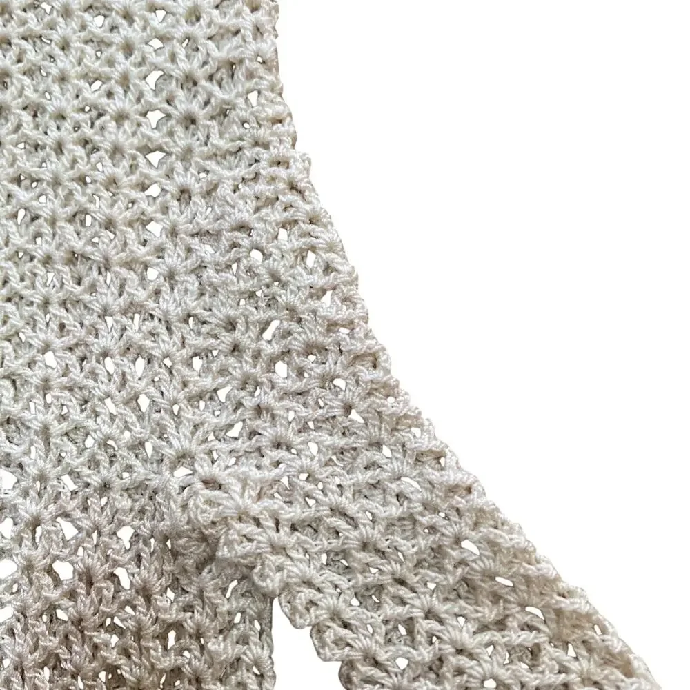 Vintage Hand Made Crochet Cotton Gloves Ladies Daytime Formal Church Wedding OS